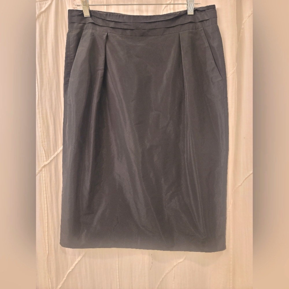 Banana Republic Black Satin Pencil Skirt